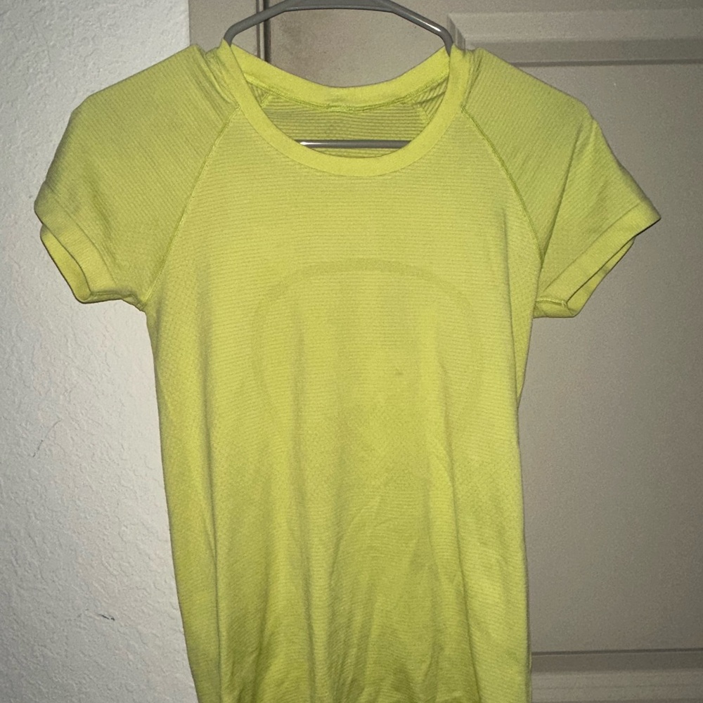 lululemon Bright Yellow Short Sleeve Top
